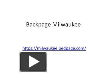 backpage milwaukee skip|Milwaukee Backpage